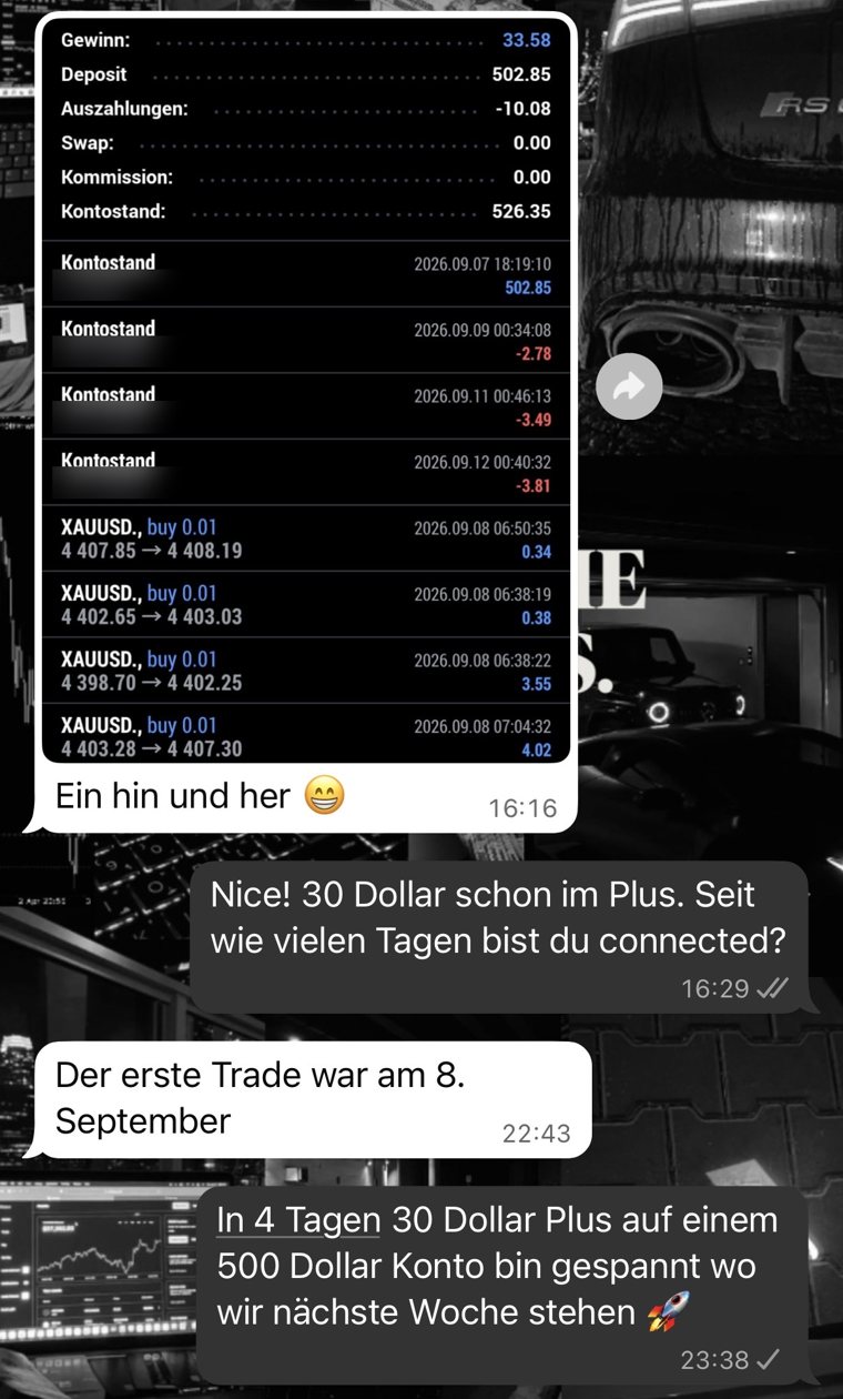 Trading result from the community chat 3